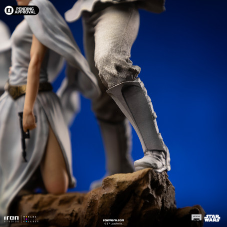 Iron Studios Star Wars - Luke & Leia Movie Poster - Deluxe Art Scale 1/10