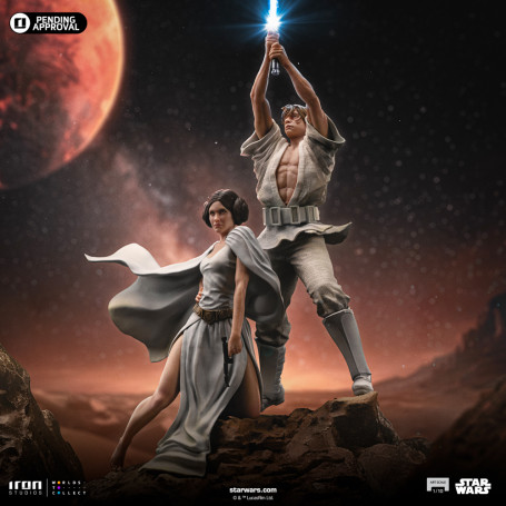 Iron Studios Star Wars - Luke & Leia Movie Poster - Deluxe Art Scale 1/10