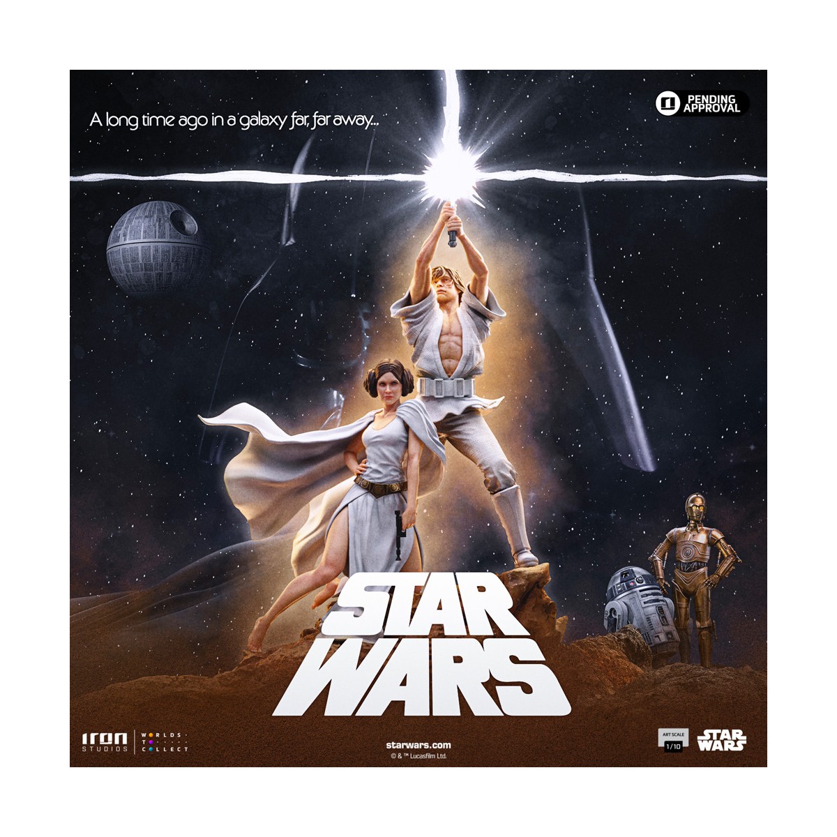 Iron Studios Star Wars - Luke & Leia Movie Poster - Deluxe Art Scale 1/10