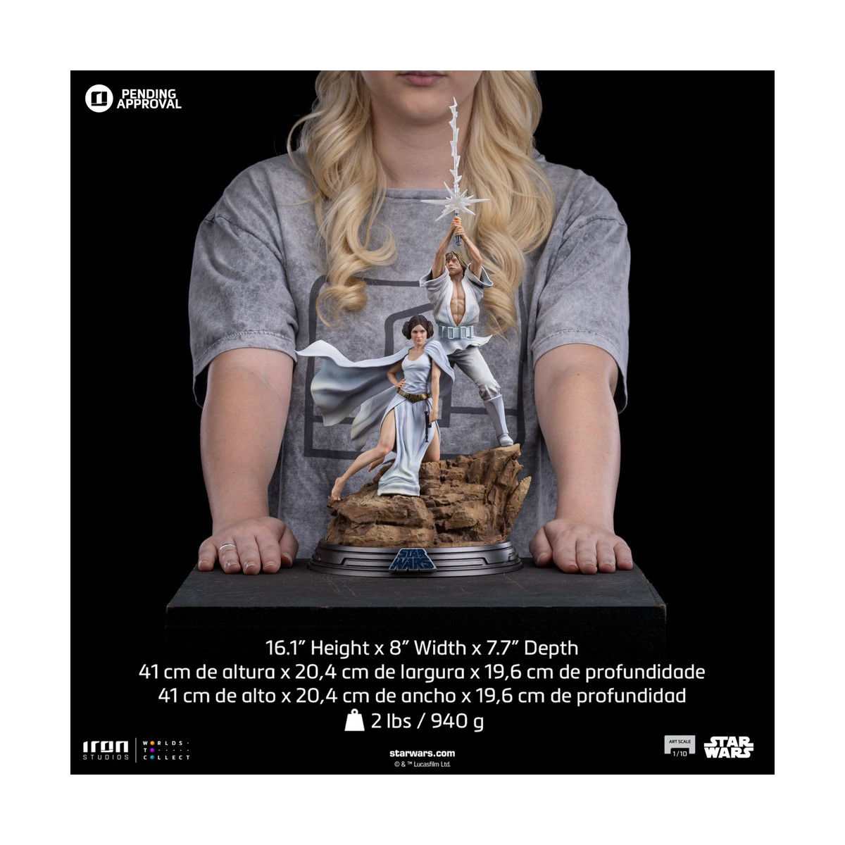 Iron Studios Star Wars - Luke & Leia Movie Poster - Deluxe Art Scale 1/10