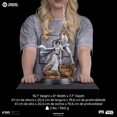 Iron Studios Star Wars - Luke & Leia Movie Poster - Deluxe Art Scale 1/10