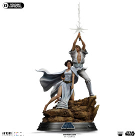 Iron Studios Star Wars - Luke & Leia Movie Poster - Deluxe Art Scale 1/10