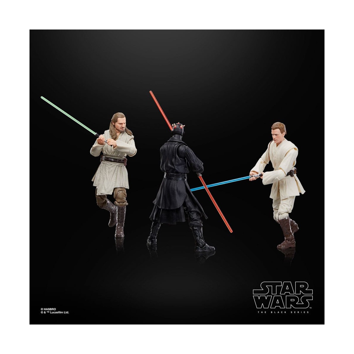 Star Wars Black Series - Qui-Gon Jinn, Darth Maul, Obi-Wan Kenobi Episode I Pack