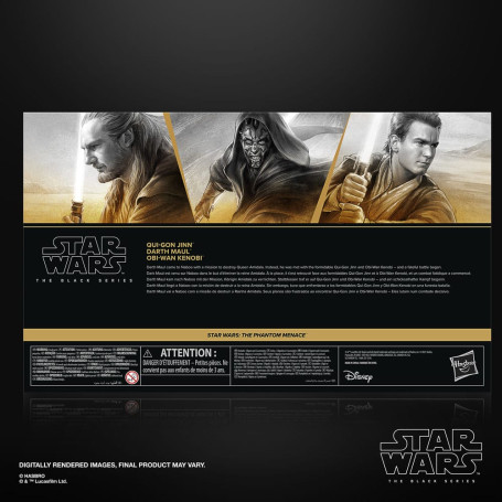 Star Wars Black Series - Qui-Gon Jinn, Darth Maul, Obi-Wan Kenobi Episode I Pack