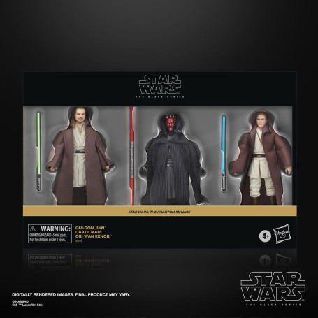 Star Wars Black Series - Qui-Gon Jinn, Darth Maul, Obi-Wan Kenobi Episode I Pack