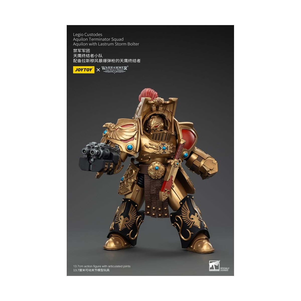 JoyToy Space Marines - Legio Custodes Aquilon Terminator Squad - Aquilon with Lastrum Storm