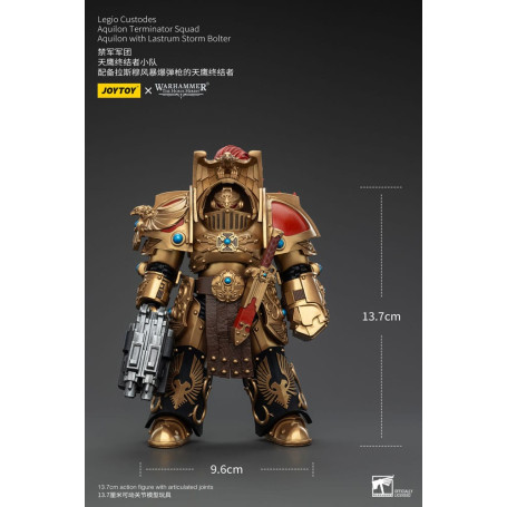 JoyToy Space Marines - Legio Custodes Aquilon Terminator Squad - Aquilon with Lastrum Storm