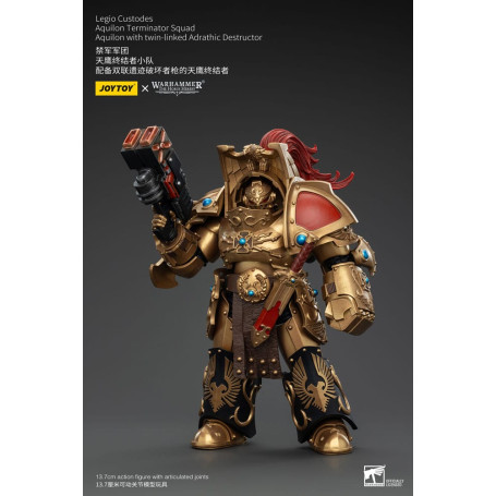 JoyToy Space Marines - Legio Custodes Aquilon Terminator Squad - Aquilon with twin-linked Adrathic Destructor