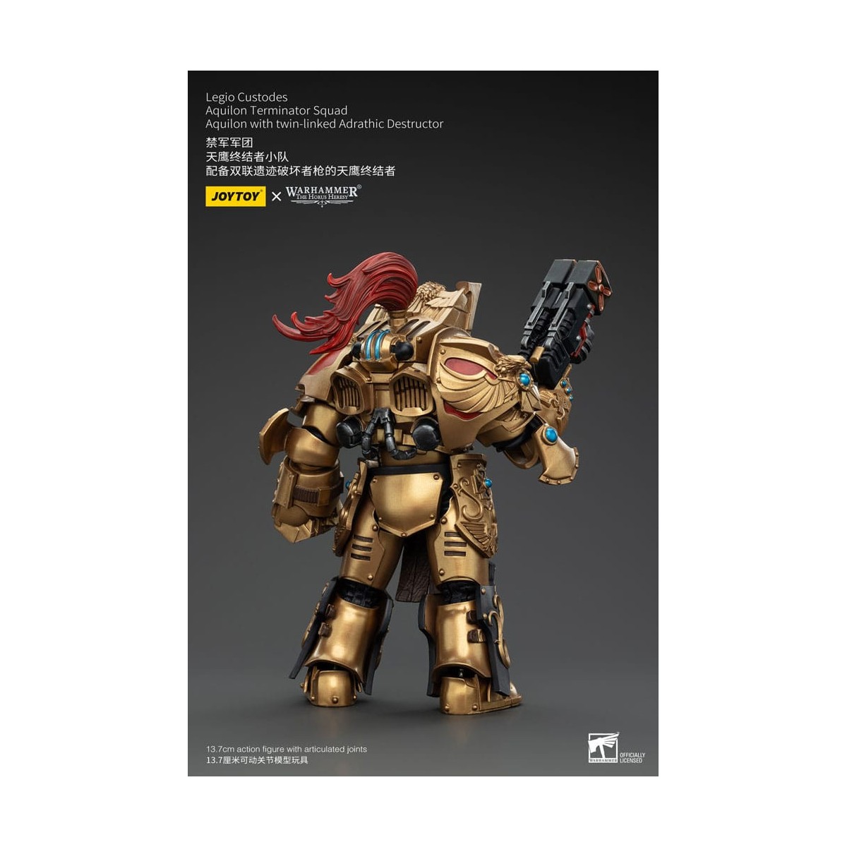 JoyToy Space Marines - Legio Custodes Aquilon Terminator Squad - Aquilon with twin-linked Adrathic Destructor