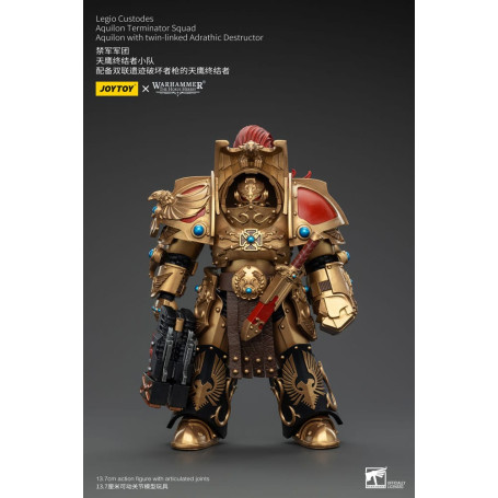 JoyToy Space Marines - Legio Custodes Aquilon Terminator Squad - Aquilon with twin-linked Adrathic Destructor