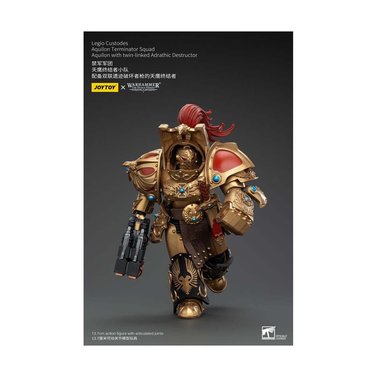 JoyToy Space Marines - Legio Custodes Aquilon Terminator Squad - Aquilon with twin-linked Adrathic Destructor