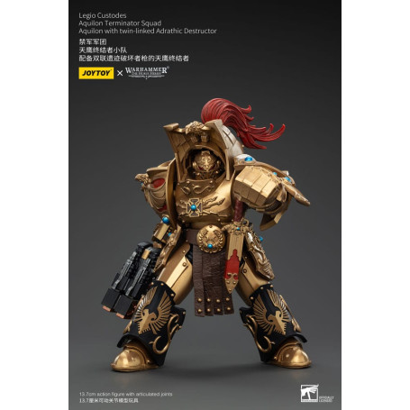 JoyToy Space Marines - Legio Custodes Aquilon Terminator Squad - Aquilon with twin-linked Adrathic Destructor