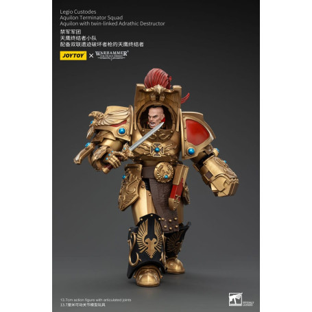 JoyToy Space Marines - Legio Custodes Aquilon Terminator Squad - Aquilon with twin-linked Adrathic Destructor