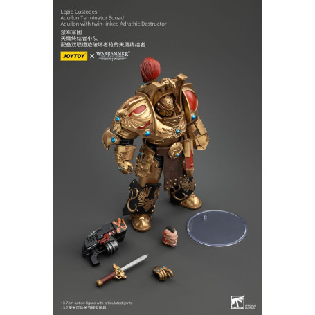 JoyToy Space Marines - Legio Custodes Aquilon Terminator Squad - Aquilon with twin-linked Adrathic Destructor