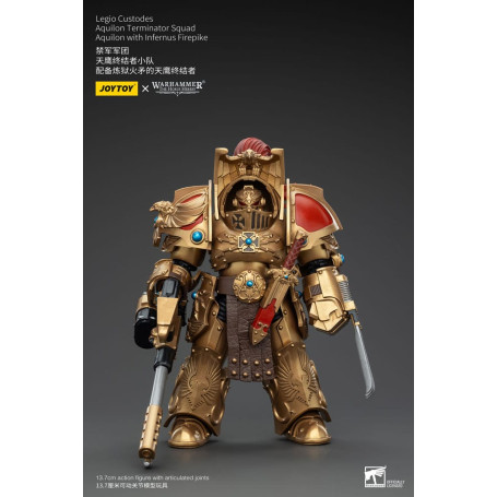 JoyToy Space Marines - Legio Custodes Aquilon Terminator Squad - Aquilon with Infernus Firepike