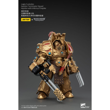 JoyToy Space Marines - Legio Custodes Aquilon Terminator Squad - Aquilon with Infernus Firepike