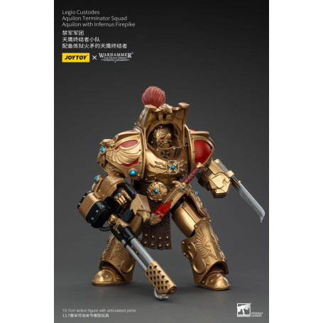 JoyToy Space Marines - Legio Custodes Aquilon Terminator Squad - Aquilon with Infernus Firepike