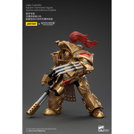 JoyToy Space Marines - Legio Custodes Aquilon Terminator Squad - Aquilon with Infernus Firepike