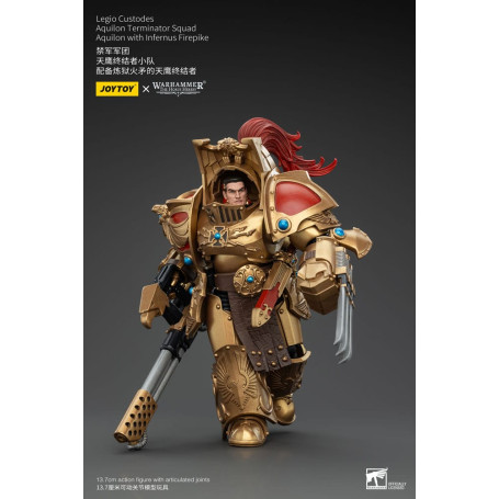JoyToy Space Marines - Legio Custodes Aquilon Terminator Squad - Aquilon with Infernus Firepike