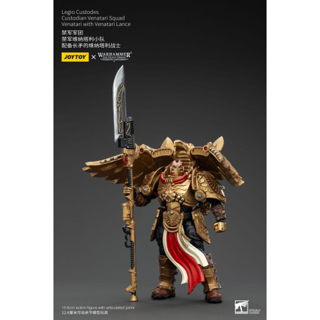 JoyToy Space Marines - Legio Custodes Custodian Venatari Squad - Venatari with Venatari Lance