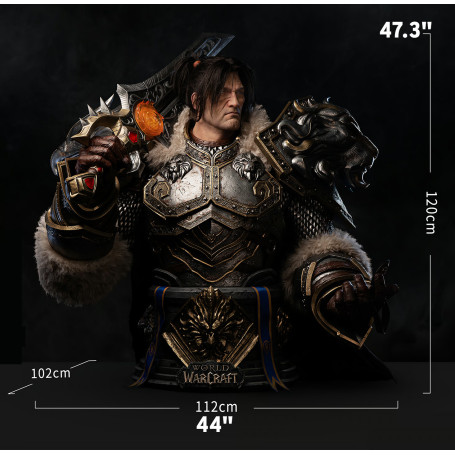 INFINITY STUDIO x BLIZZARD - Varian Wrynn - Bust 1/1 World of Warcraft
