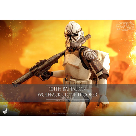 Hot Toys Star Wars - 104th Battalion Wolfpack Clone Trooper Deluxe Version - The Clone Wars 1/6