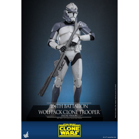 Hot Toys Star Wars - 104th Battalion Wolfpack Clone Trooper Deluxe Version - The Clone Wars 1/6