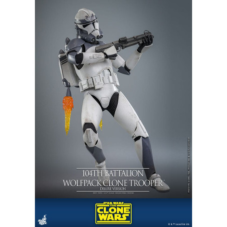 Hot Toys Star Wars - 104th Battalion Wolfpack Clone Trooper Deluxe Version - The Clone Wars 1/6