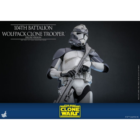 Hot Toys Star Wars - 104th Battalion Wolfpack Clone Trooper Deluxe Version - The Clone Wars 1/6