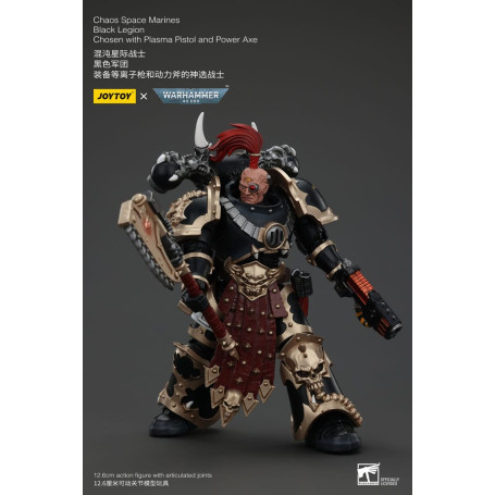 JoyToy Space Marines - Black Legion - Chosen with Plasma Pistol and Power Axe 1/18 - Warhammer 40K