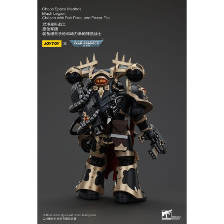 JoyToy Space Marines - Black Legion - Chosen with Bolt Pistol and Power Fist 1/18 - Warhammer 40K