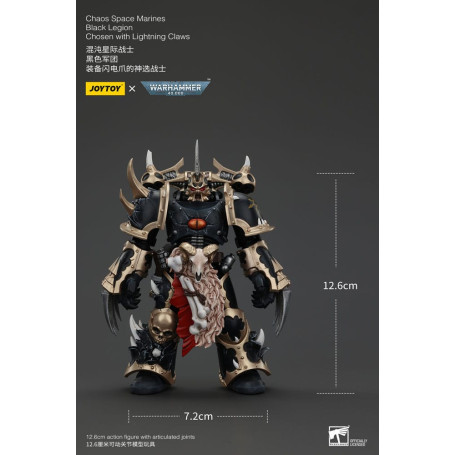 JoyToy Space Marines - Black Legion - Chosen with Lightning Claws 1/18 - Warhammer 40K