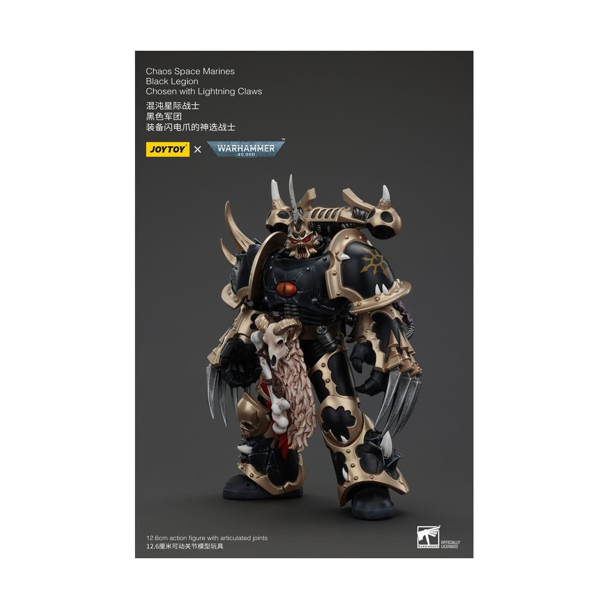 JoyToy Space Marines - Black Legion - Chosen with Lightning Claws 1/18 - Warhammer 40K