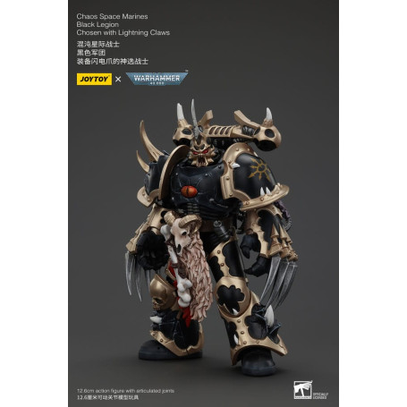 JoyToy Space Marines - Black Legion - Chosen with Lightning Claws 1/18 - Warhammer 40K