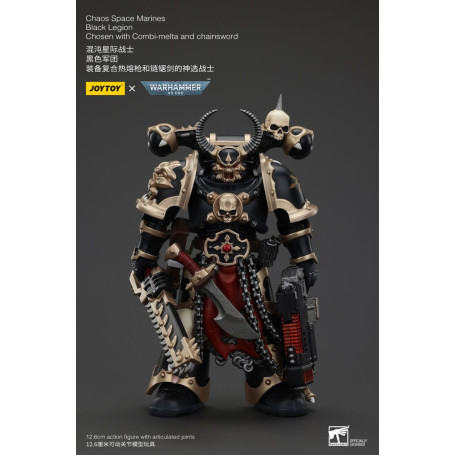 JoyToy Space Marines - Black Legion - Chosen with Combi-melta and chainsword 1/18 - Warhammer 40K
