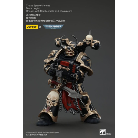 JoyToy Space Marines - Black Legion - Chosen with Combi-melta and chainsword 1/18 - Warhammer 40K