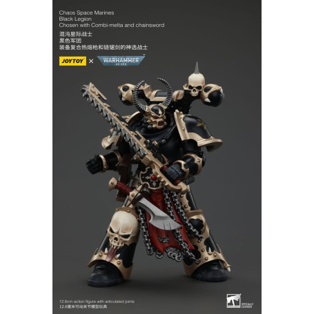 JoyToy Space Marines - Black Legion - Chosen with Combi-melta and chainsword 1/18 - Warhammer 40K