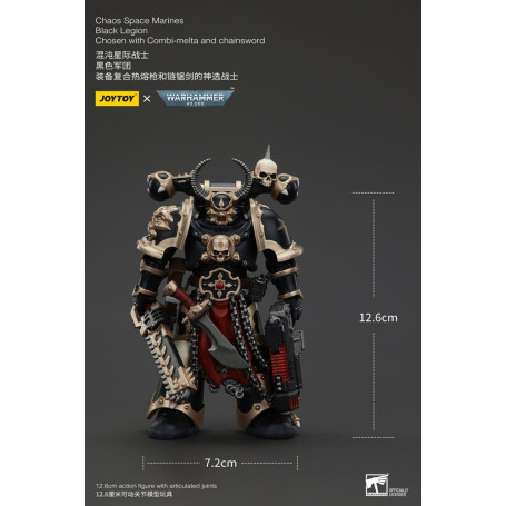 JoyToy Space Marines - Black Legion - Chosen with Combi-melta and chainsword 1/18 - Warhammer 40K