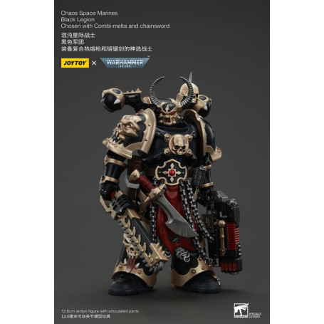 JoyToy Space Marines - Black Legion - Chosen with Combi-melta and chainsword 1/18 - Warhammer 40K