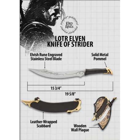 United Cutlery - Aragorn's Elven Dagger 1/1 - Lord of the Rings