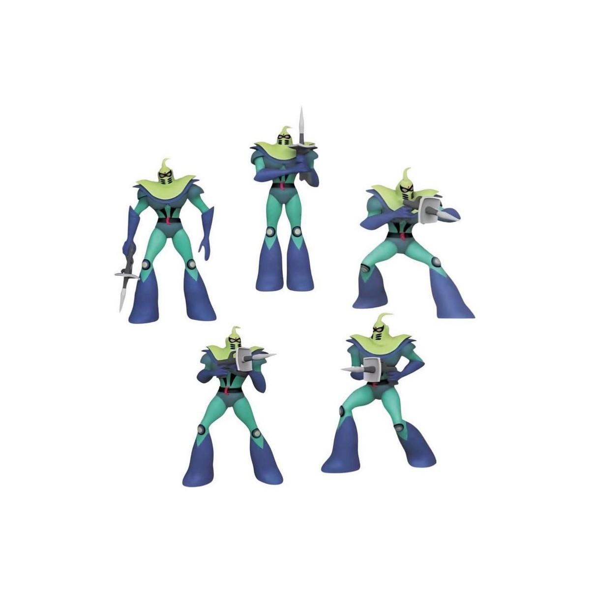 Plastoy - GOLDORAK - Pack 5 Figurines Soldat de Vega - Vegan Soldiers