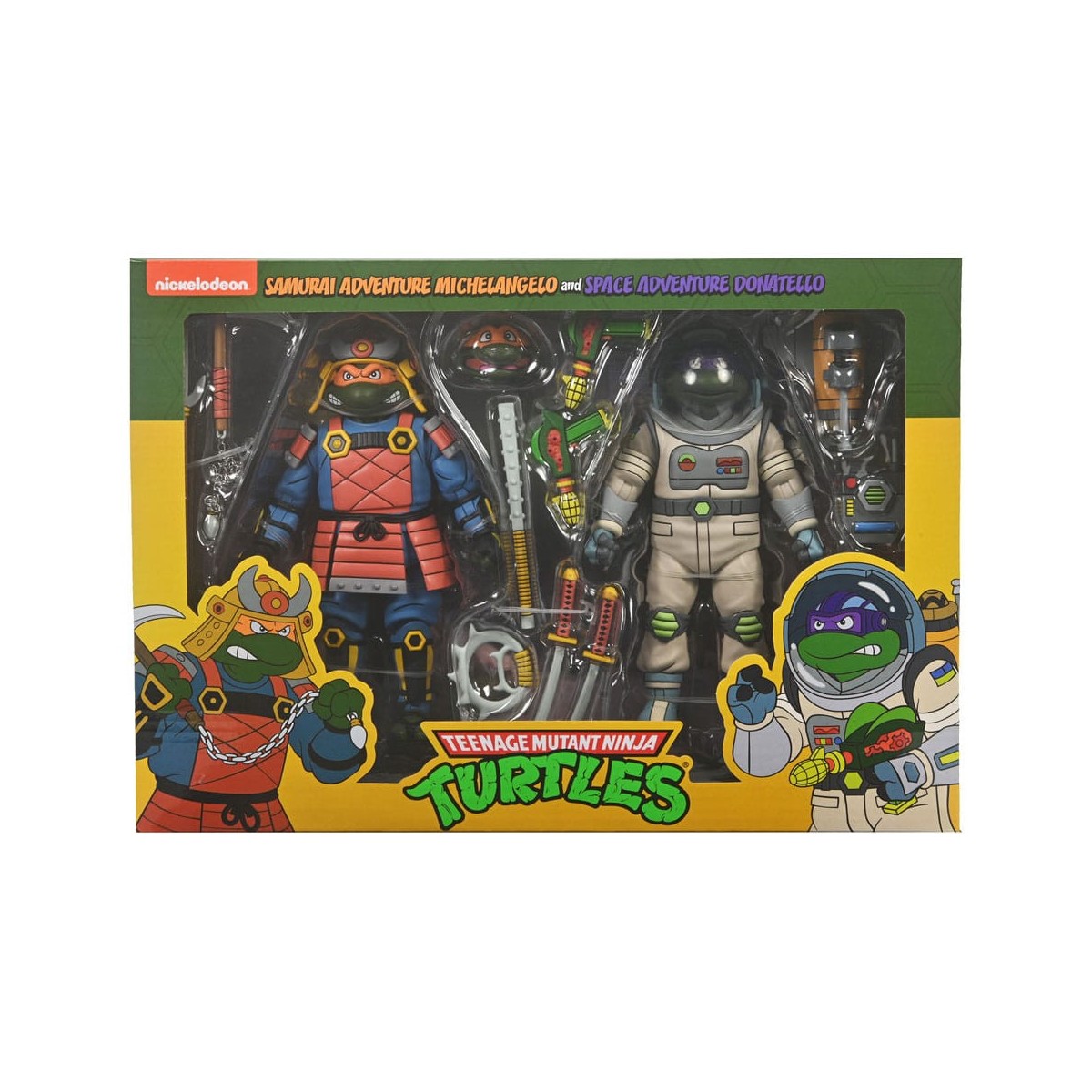NECA - Space Adventure Donatello & Samurai Adventure Michelangelo - TMNT Cartoon