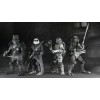 NECA - Pack 4 Turtles Black & White figures - Universal Monsters x TMNT
