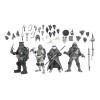 NECA - Pack 4 Turtles Black & White figures - Universal Monsters x TMNT