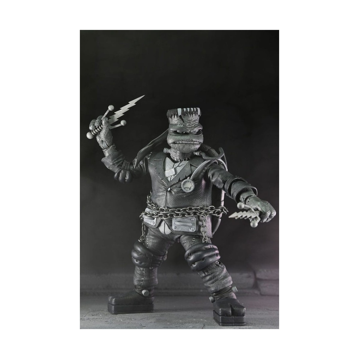 NECA - Pack 4 Turtles Black & White figures - Universal Monsters x TMNT