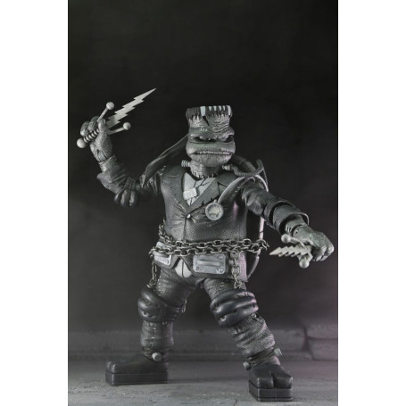 NECA - Pack 4 Turtles Black & White figures - Universal Monsters x TMNT