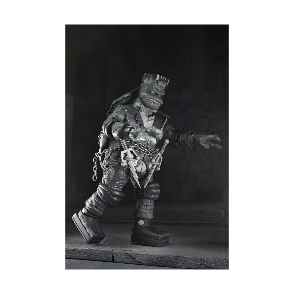 NECA - Pack 4 Turtles Black & White figures - Universal Monsters x TMNT