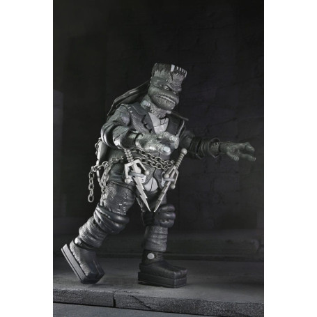NECA - Pack 4 Turtles Black & White figures - Universal Monsters x TMNT