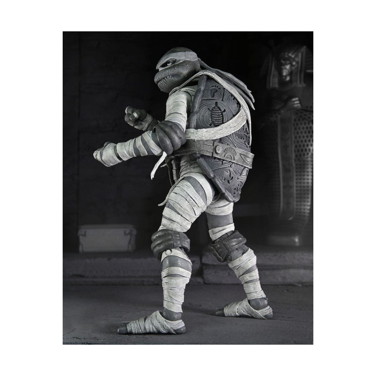 NECA - Pack 4 Turtles Black & White figures - Universal Monsters x TMNT