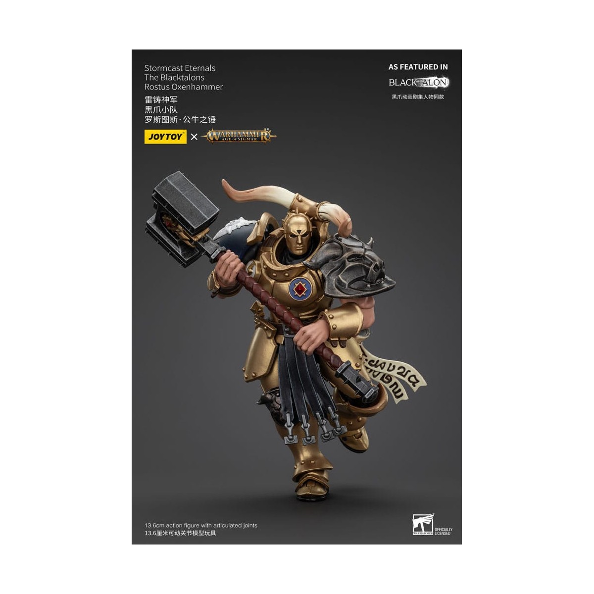 JoyToy - Stormcast Eternals The Blacktalons - Rostus Oxen hammer 1/18 - Warhammer Age of Sigmar